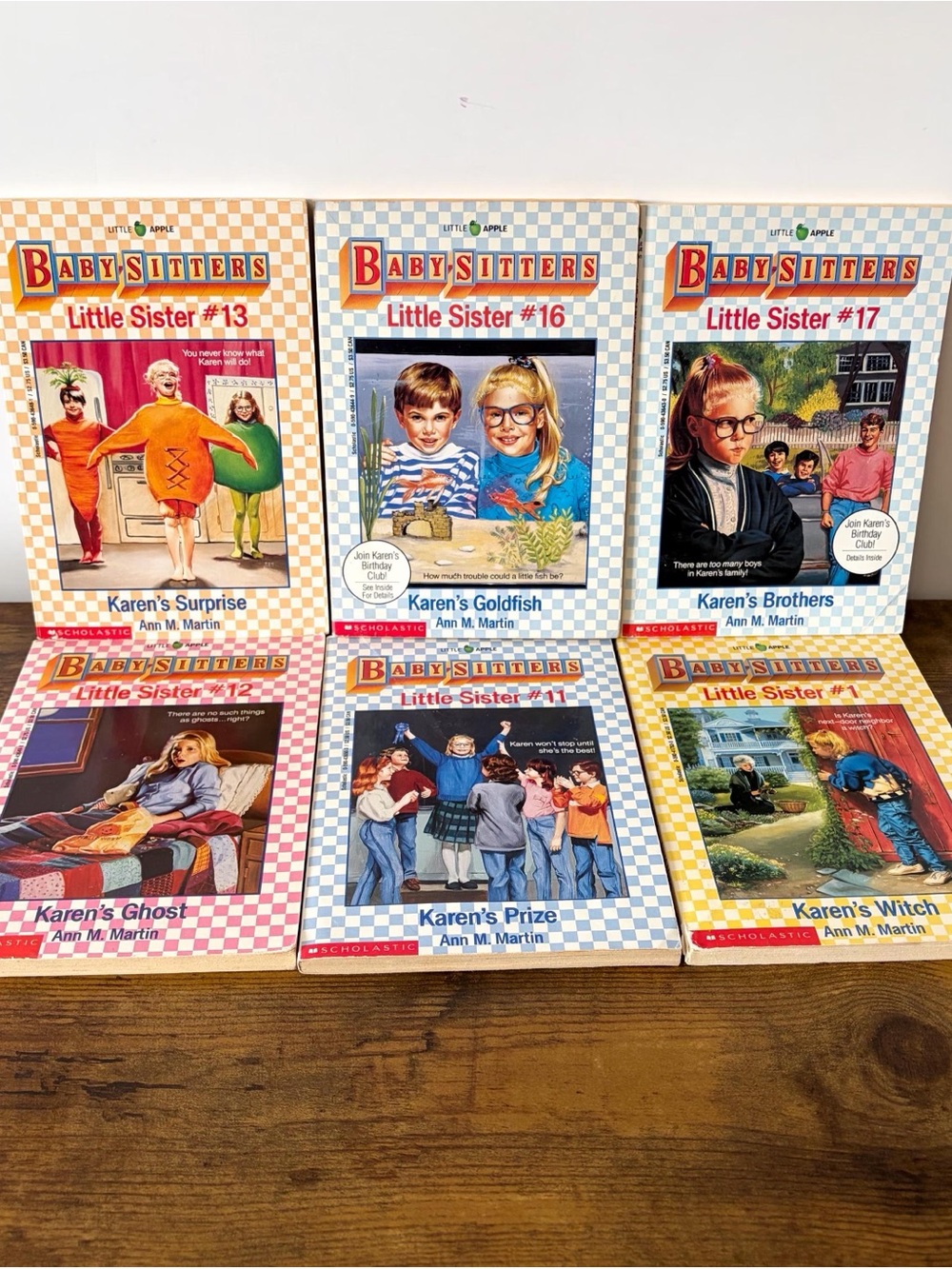 Lot 6 Vintage Baby-Sitters Little Sister Books #1 #11 #12 #13 #16 #17, nostalgia